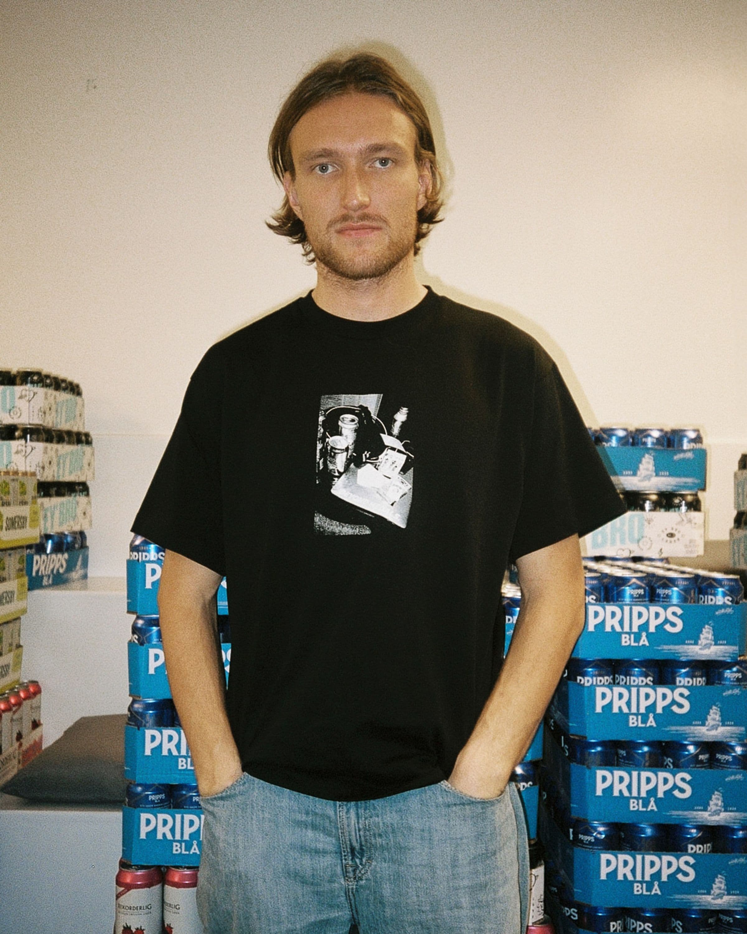 Streetwear clothing, force majure tee in black worn by LUDVIG BILLTOFT, Beyond Medals, 2024, full front1